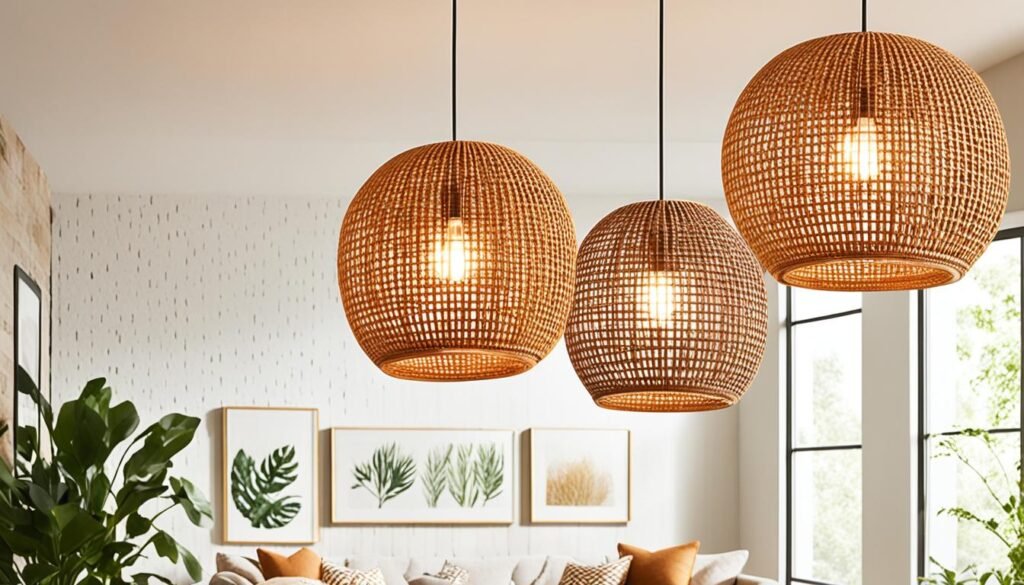 rattan lights