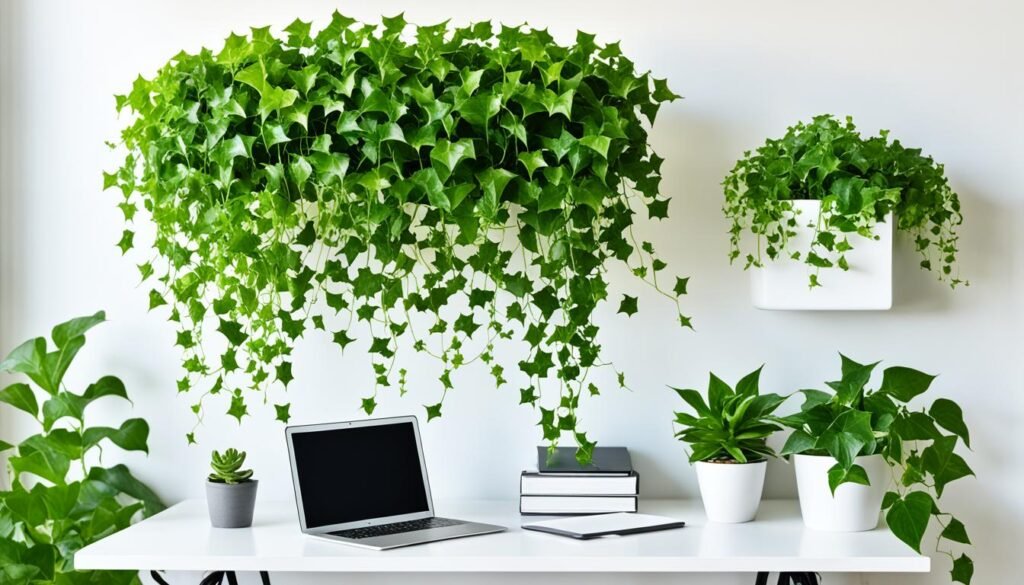 English Ivy in a home office